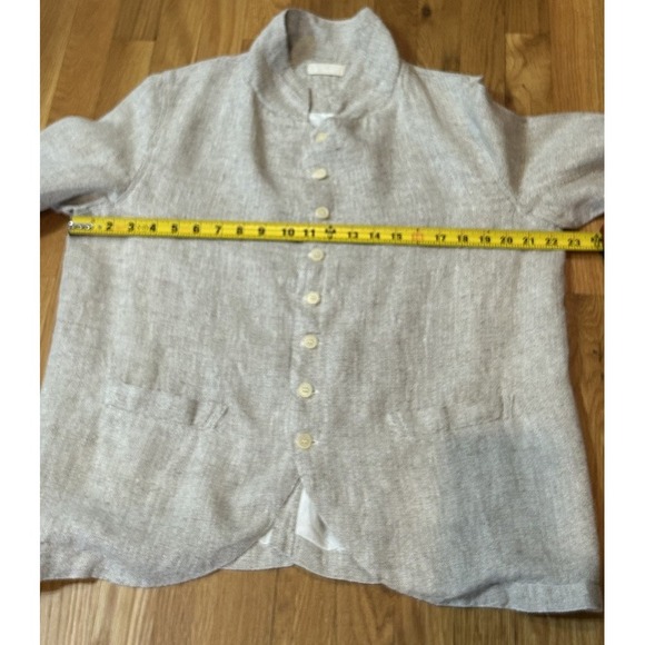 CP SHADES Wmns LG Beige/Tan/White Linen Tweed Long Sleeve 8 Button Blazer EUC - Picture 16 of 16